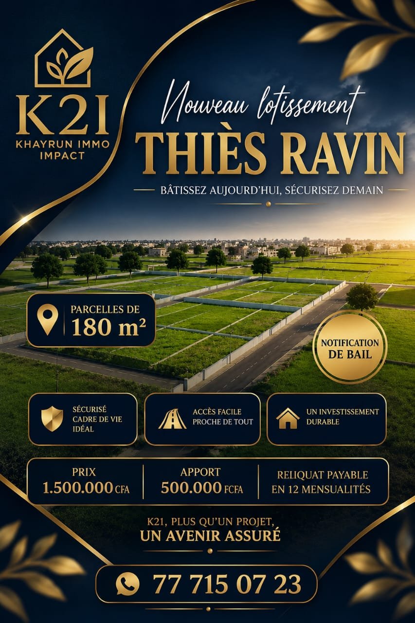 Projet Thiès ravin